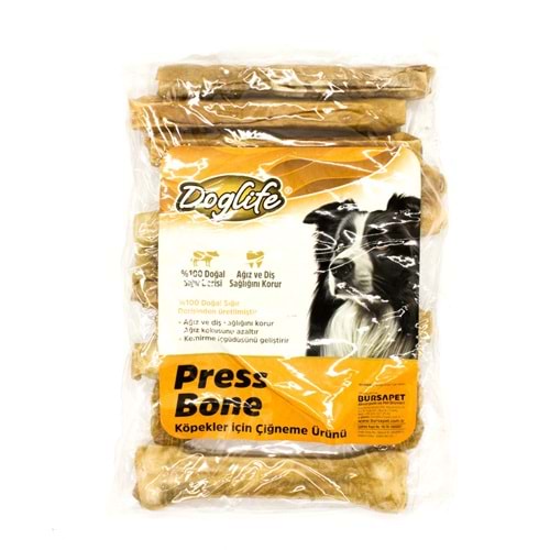 201185-DOGLİFE PRESS KEMİK NATUREL 160GR/AD. 10LU