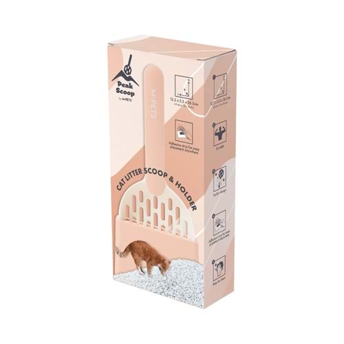 20121799 M-PETS PEAK KEDİ KUMU KÜREĞİ SET WHİTE & PİNK