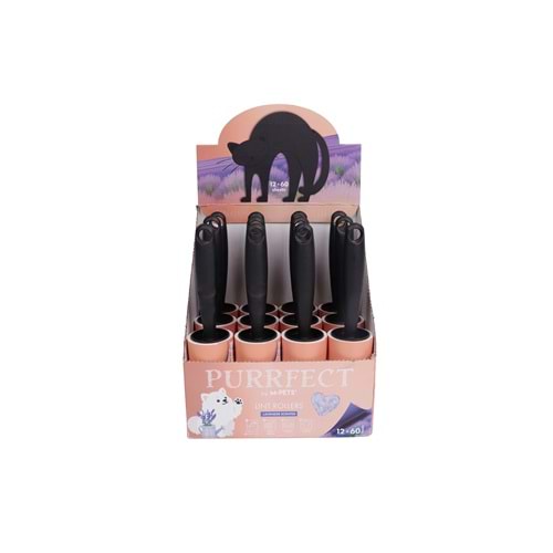 20124899 M-PETS PURRFECT TÜY TOPLAMA RULOSU 12X60 YAPRAK LAVANTALI DISPLAY