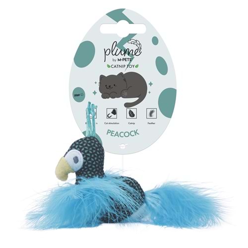 20647199 M-PETS PLUME PEAOCK CATNİPLİ KEDİ OYUNCAĞI BLUE