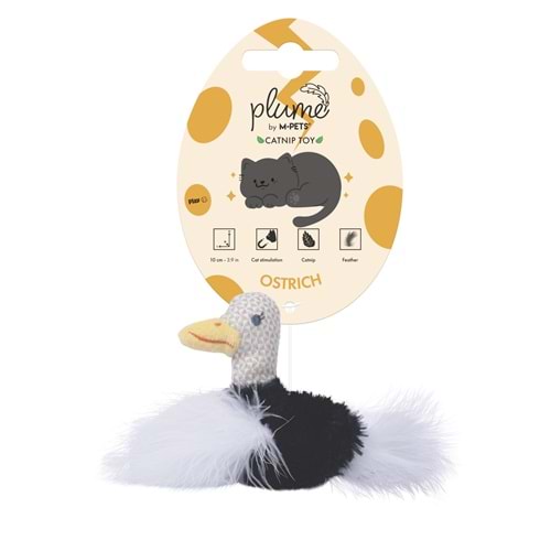 20647299 M-PETS PLUME OSTRİCH CATNİPLİ KEDİ OYUNCAĞI WHİTE