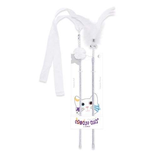 20650899 M-PETS MOONCAT KEDİ OYUNCAĞI OLTA WHİTE 2Lİ SET