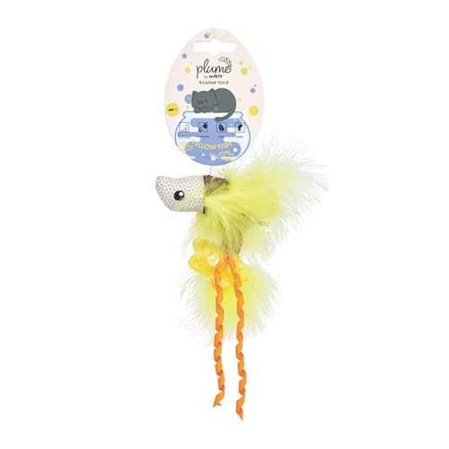 20654799 M-PETS PLUME YELLOW FİSH CATNİPLİ KEDİ OYUNCAĞI