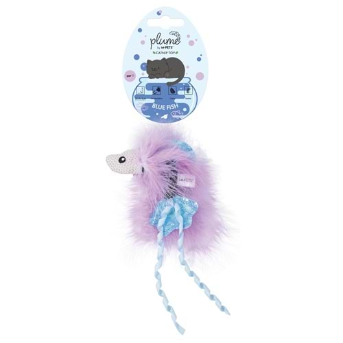 20654899 M-PETS PLUME BLUE FİSH CATNİPLİ KEDİ OYUNCAĞI