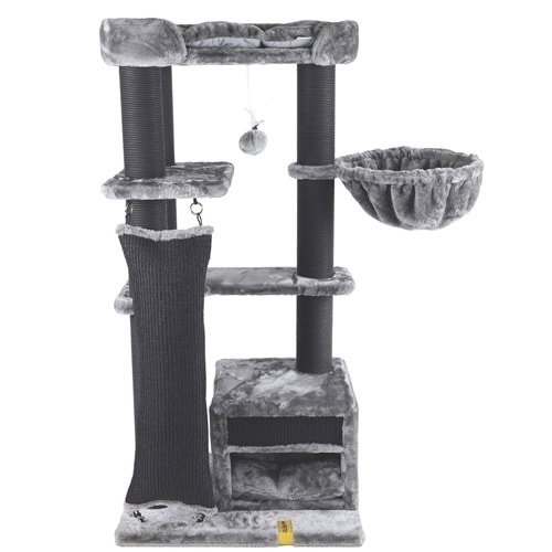 20656599 M-PETS PANTHER PREMİUM ABODE KEDİ TIRMALAMA GREY