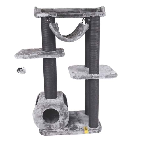 20656699 M-PETS PANTHER PREMİUM CANOPY KEDİ TIRMALAMA GREY