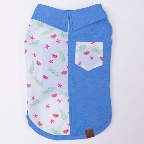 26410-PAWSTAR RUBY SLİCE DESENLİ DENİM GÖMLEK 5Lİ SET (M-L-L-XL-2XL)