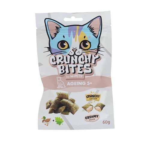 29015899 M-PETS CRUNCHY BITES AGEING 5+ FONKSİYONEL KEDİ ÖDÜLÜ 60GR