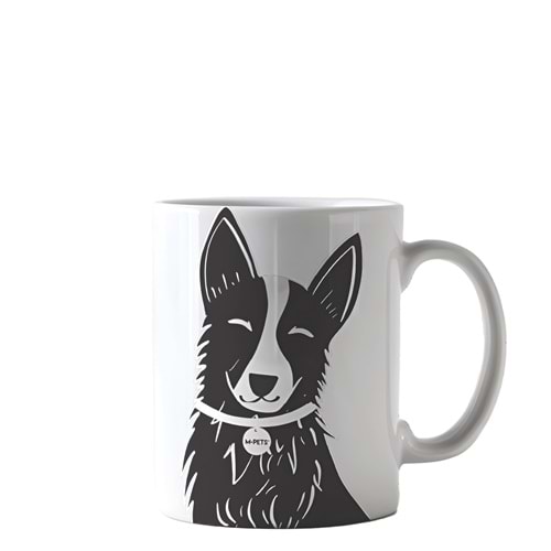 60003999 M-PETS PETJOY LUNA KUPA 350ML BLACK&WHİTE
