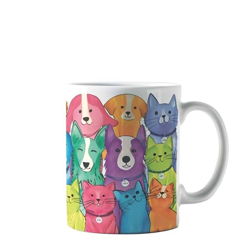 60004199 M-PETS PETJOY PETFAMİLY KUPA 350ML MULTİCOLOR
