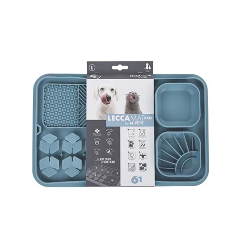 60569317 M-PETS LECCA PRO 6İN1 YAVAŞ BESLENME VE YALAMA MATI BLUE (L)