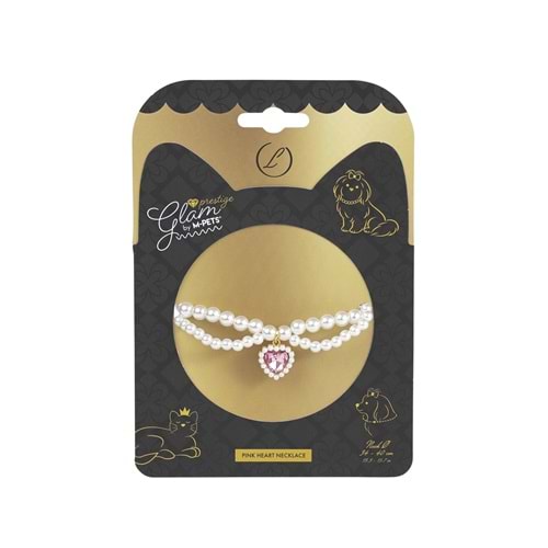 60801999 M-PETS GLAM PRESTİGE AKSESUAR PİNK HEART (L)