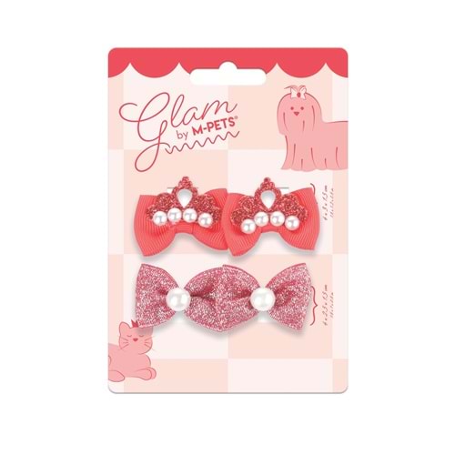 60900599 M-PETS GLAM KÖPEKLER İÇİN AKSESUAR TOKA RED