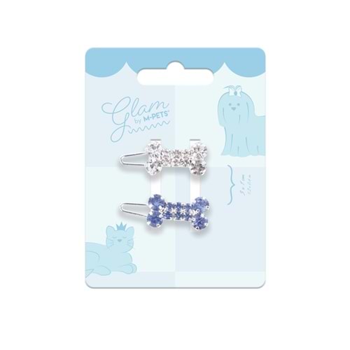 60901399 M-PETS GLAM KÖPEKLER İÇİN AKSESUAR TOKA BLUE/WHİTE