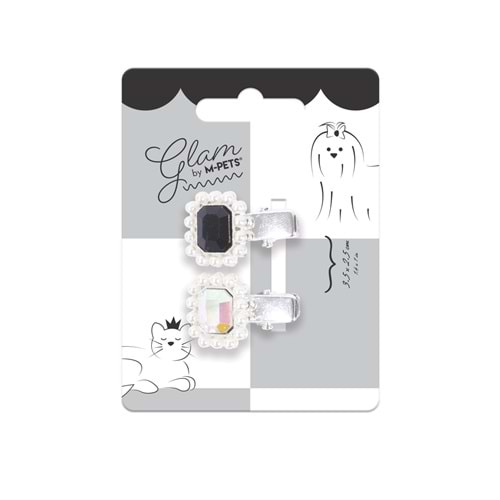 60901599 M-PETS GLAM KÖPEKLER İÇİN AKSESUAR TOKA BLACK/SİLVER