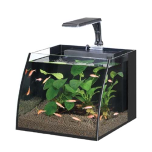 HAQOS BELLY BOX 25 LED AYDINLATMALI NANO AKVARYUM 11L BLACK
