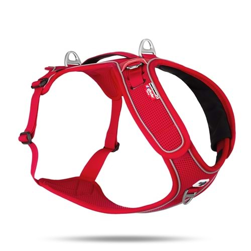 SU3587-CURLI BELKA HARNESS ADJUSTABLE NECK RED XL