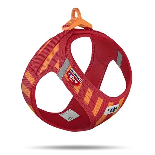 PN3680-CURLI VEST HARNESS AIR-MESH LE26 STRIPES RED 2XS