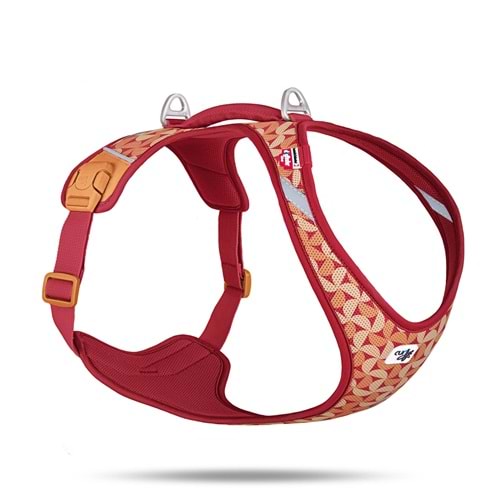 PN3693-CURLI BELKA HARNESS AIR-MESH LE26 SEMI CIRCLE RED 4XL