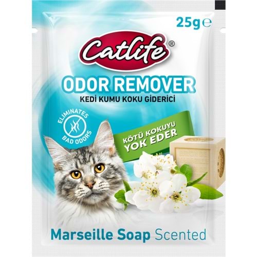 204057-CATLİFE KEDİ KUMU KOKU GİDERİCİ MARSİLYA SABUNLU 25GR 15Lİ