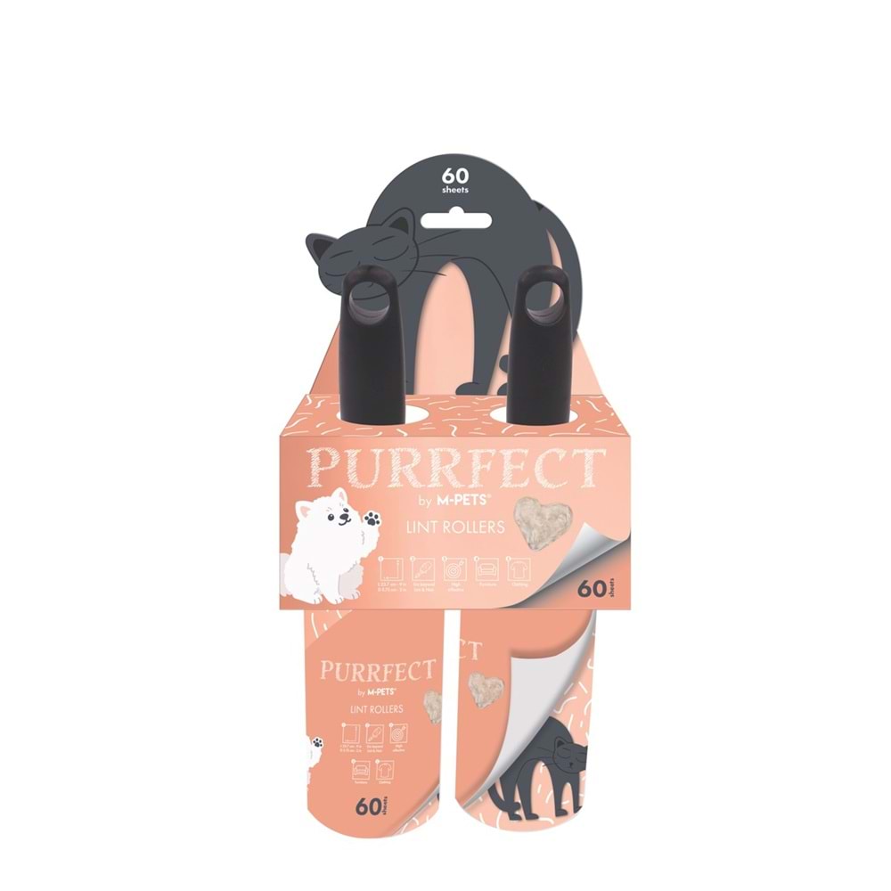 10127799 M-PETS PURRFECT TÜY TOPLAMA RULOSU 2X60 YAPRAK PİNK