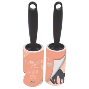 10127799 M-PETS PURRFECT TÜY TOPLAMA RULOSU 2X60 YAPRAK PİNK
