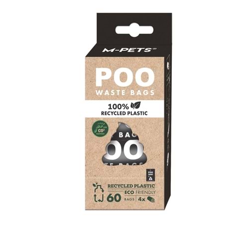 10170999 M-PETS POO 100% RECYCLED DIŞKI POŞETİ 4X15 YAPRAK