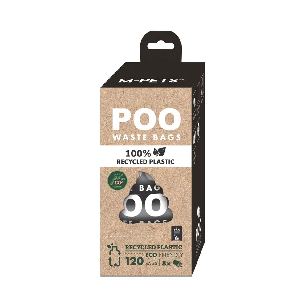 10171099 M-PETS POO 100% RECYCLED DIŞKI POŞETİ KOKUSUZ 8X15 YAPRAK