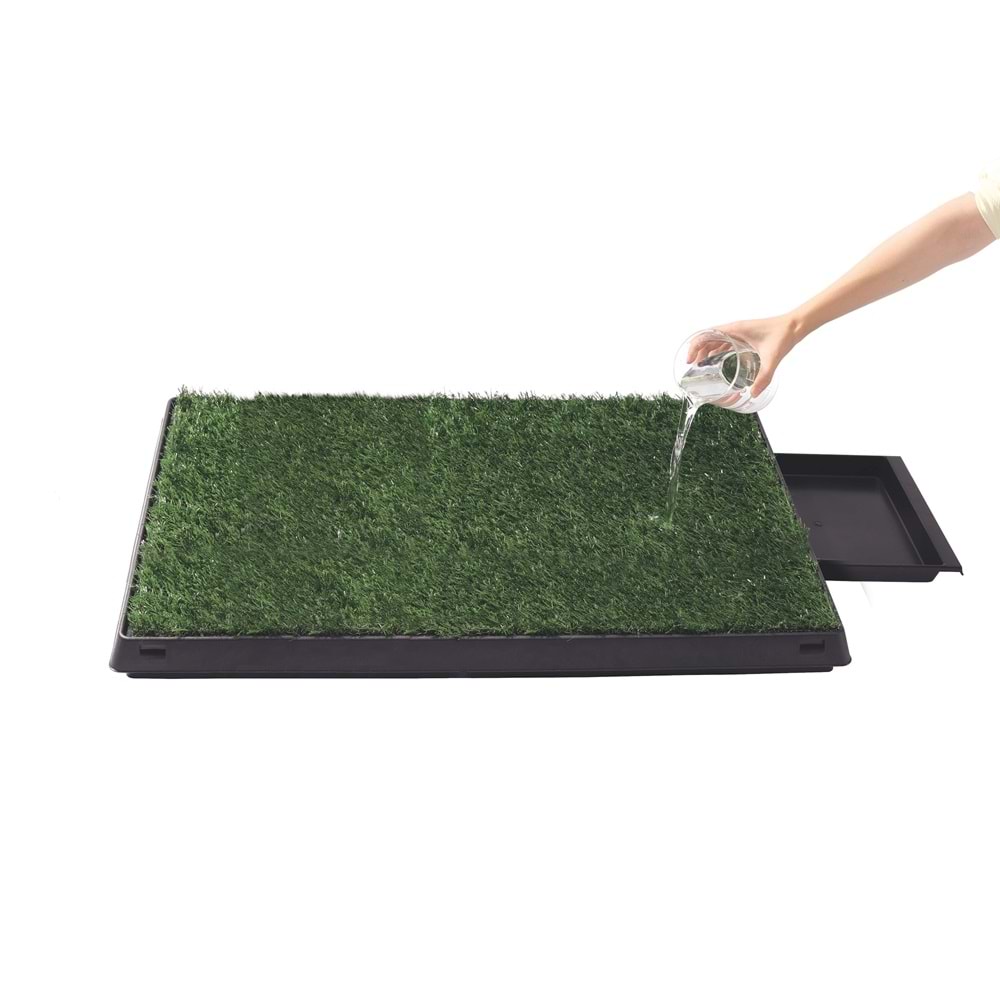 10177999 M-PETS GRASS MAT ÇİMLİ ÇEKMEÇELİ KÖPEK TUVALETİ XL 50X76CM