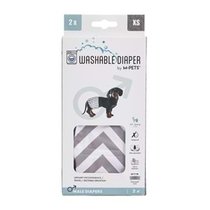 10179399 M-PETS ERKEK KÖPEKLER İÇİN YIKANABİLİR KÜLOT 2Lİ (XS)