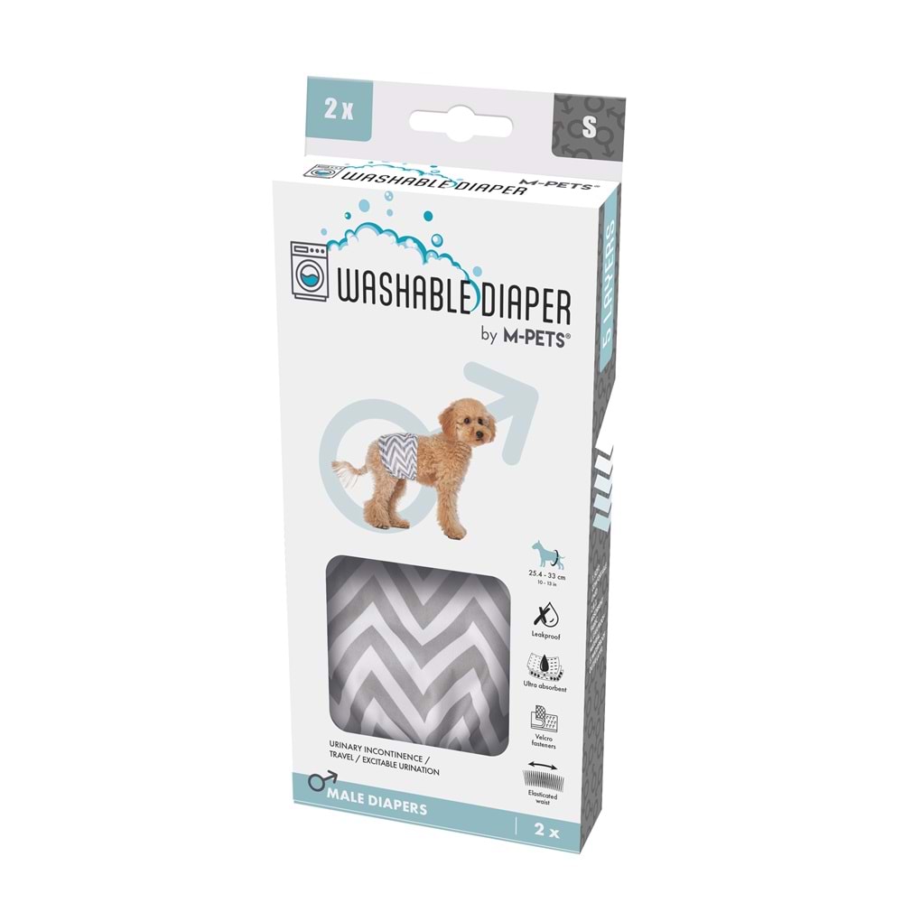 10179499 M-PETS ERKEK KÖPEKLER İÇİN YIKANABİLİR KÜLOT 2Lİ (S)
