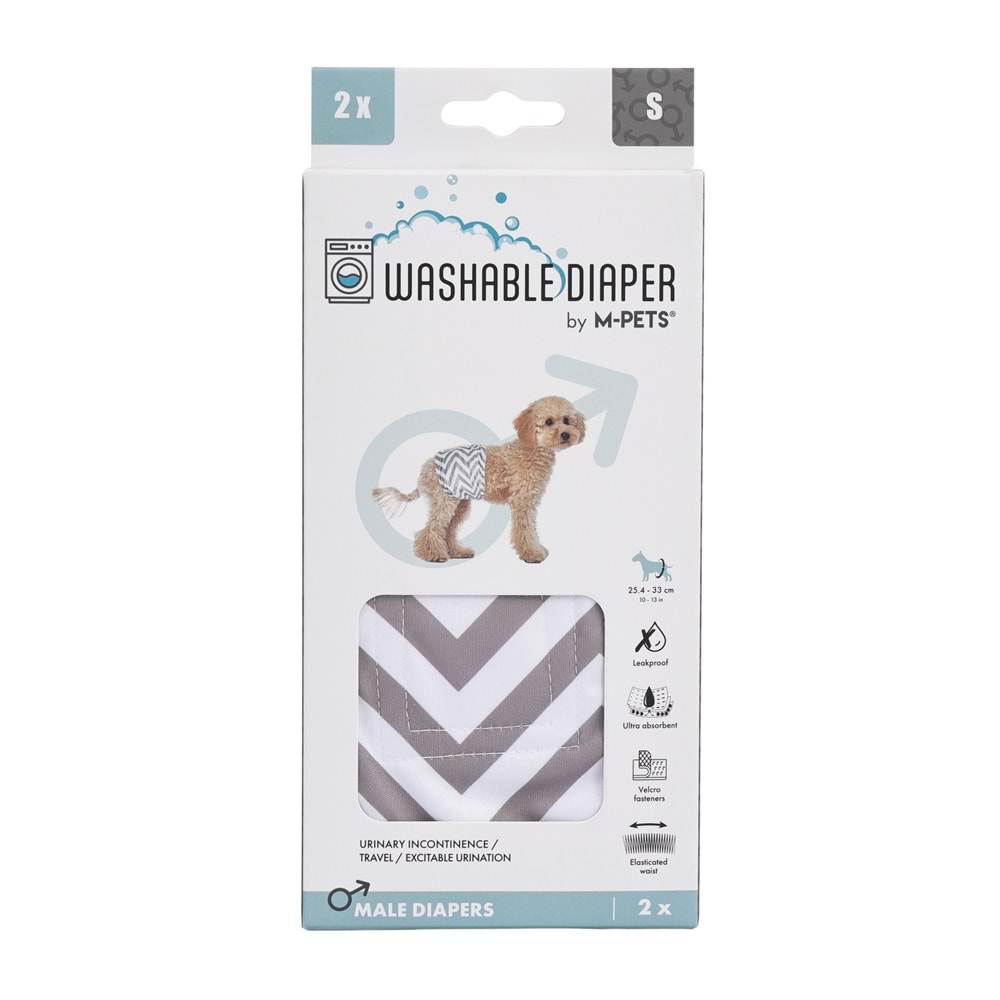 10179499 M-PETS ERKEK KÖPEKLER İÇİN YIKANABİLİR KÜLOT 2Lİ (S)