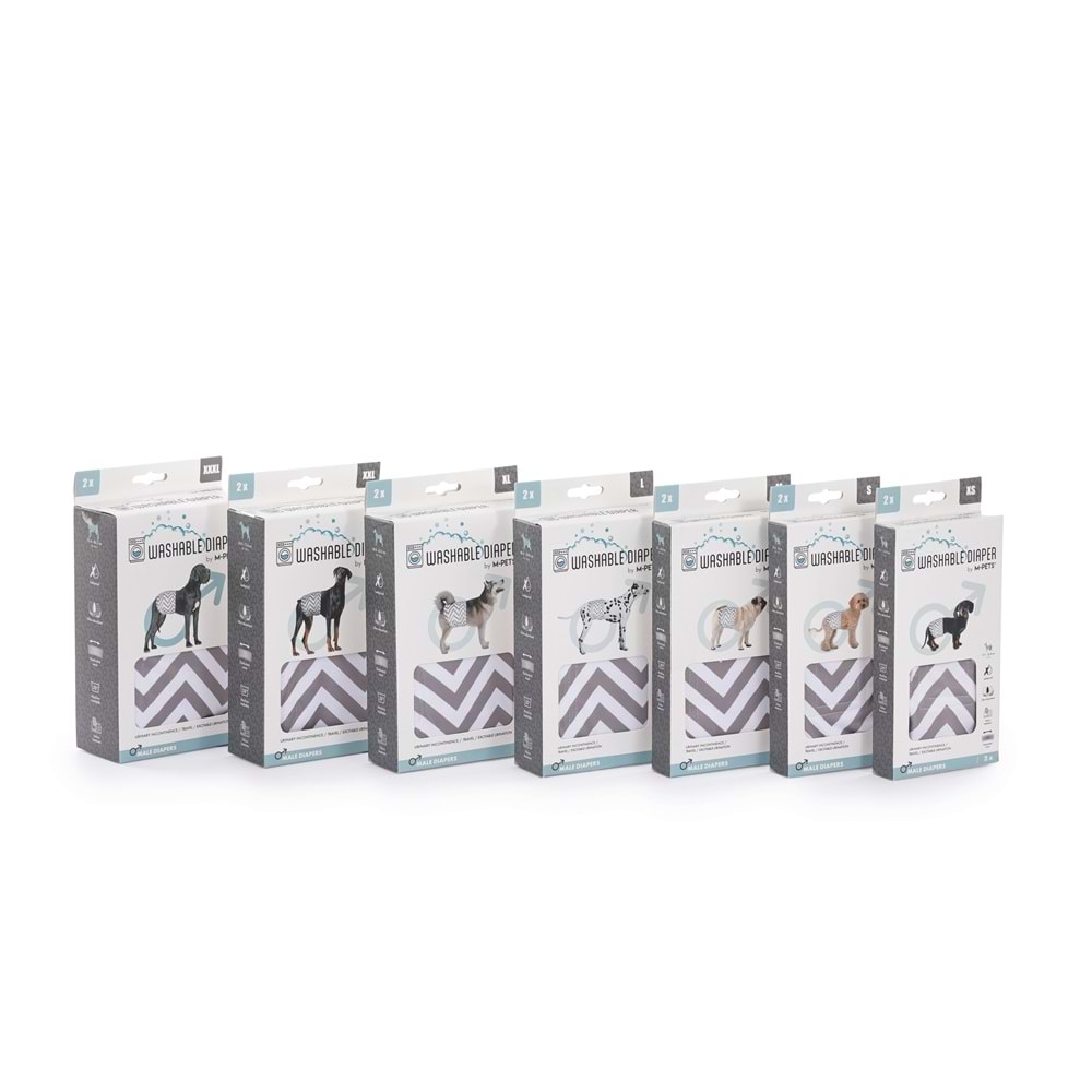 10179699 M-PETS ERKEK KÖPEKLER İÇİN YIKANABİLİR KÜLOT 2Lİ (L)