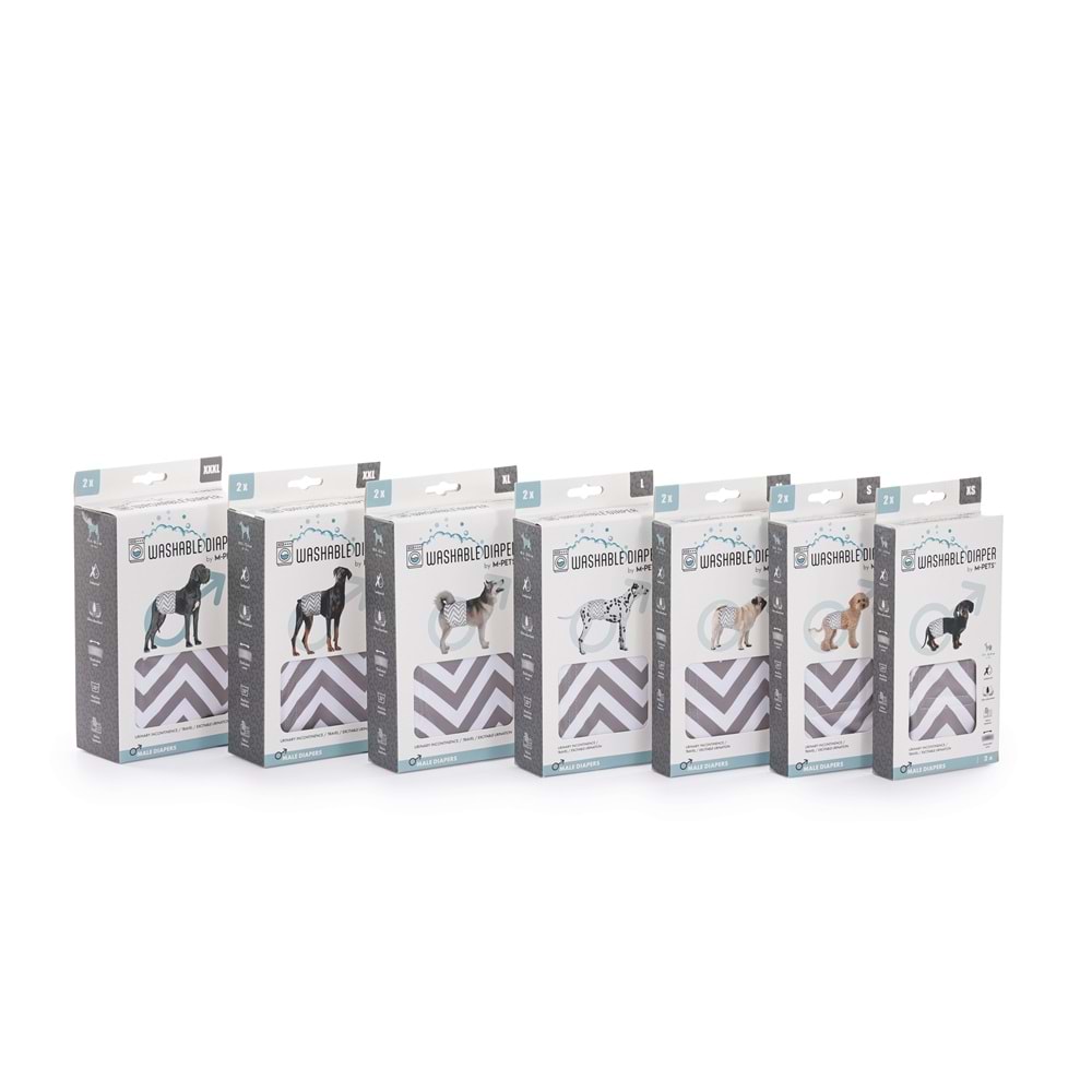 10179999 M-PETS ERKEK KÖPEKLER İÇİN YIKANABİLİR KÜLOT 2Lİ (XXXL)