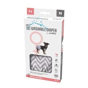10180099 M-PETS DİŞİ KÖPEKLER İÇİN YIKANABİLİR KÜLOT 2Lİ (XS)
