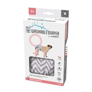 10180299 M-PETS DİŞİ KÖPEKLER İÇİN YIKANABİLİR KÜLOT 2Lİ (M)