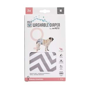10180299 M-PETS DİŞİ KÖPEKLER İÇİN YIKANABİLİR KÜLOT 2Lİ (M)