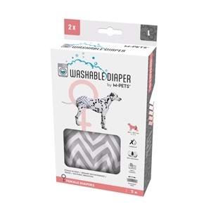 10180399 M-PETS DİŞİ KÖPEKLER İÇİN YIKANABİLİR KÜLOT 2Lİ (L)
