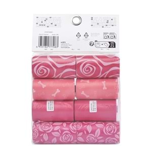 10182299 M-PETS DIŞKI POŞETİ 15 YAPRAK GÜL KOKULU 16LI PAKET