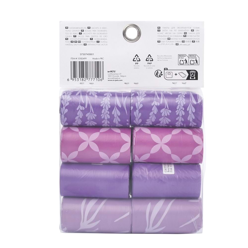 10182499 M-PETS DIŞKI POŞETİ 15 YAPRAK LAVANTA KOKULU 16LI PAKET