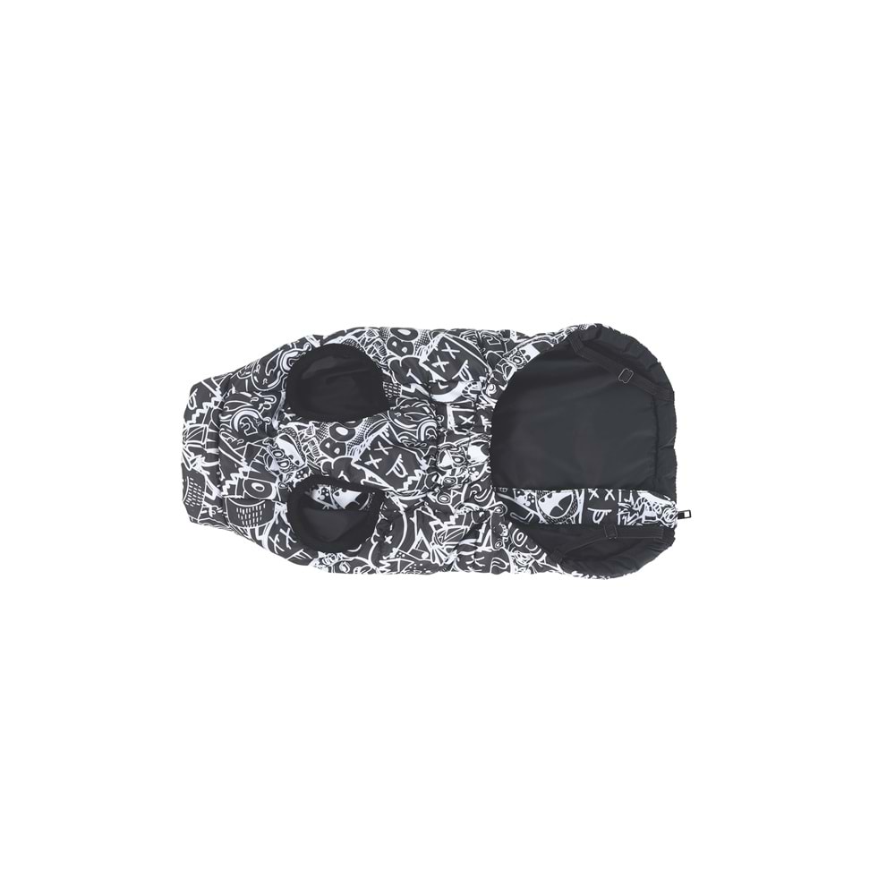10368299 M-PETS URBANSYTLE WINTER JACKET BLACK/WHİTE (L)