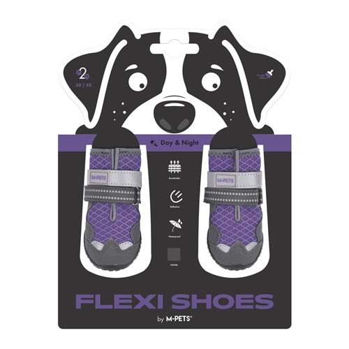 10371199 M-PETS FLEXI KÖPEKLER İÇİN AYAKKABI #2 XS PURPLE EDİTİON