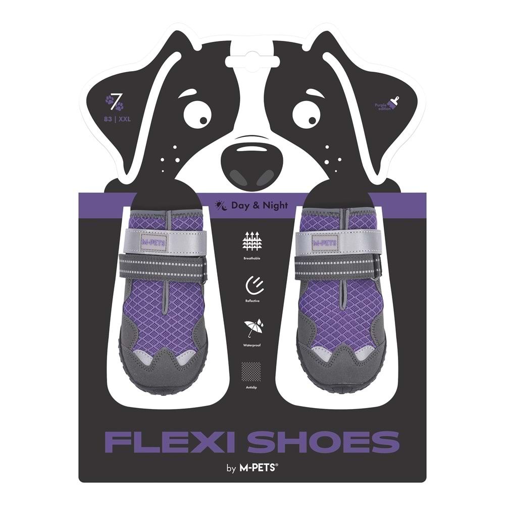 10371699 M-PETS FLEXI KÖPEKLER İÇİN AYAKKABI #7 XXL PURPLE EDİTİON