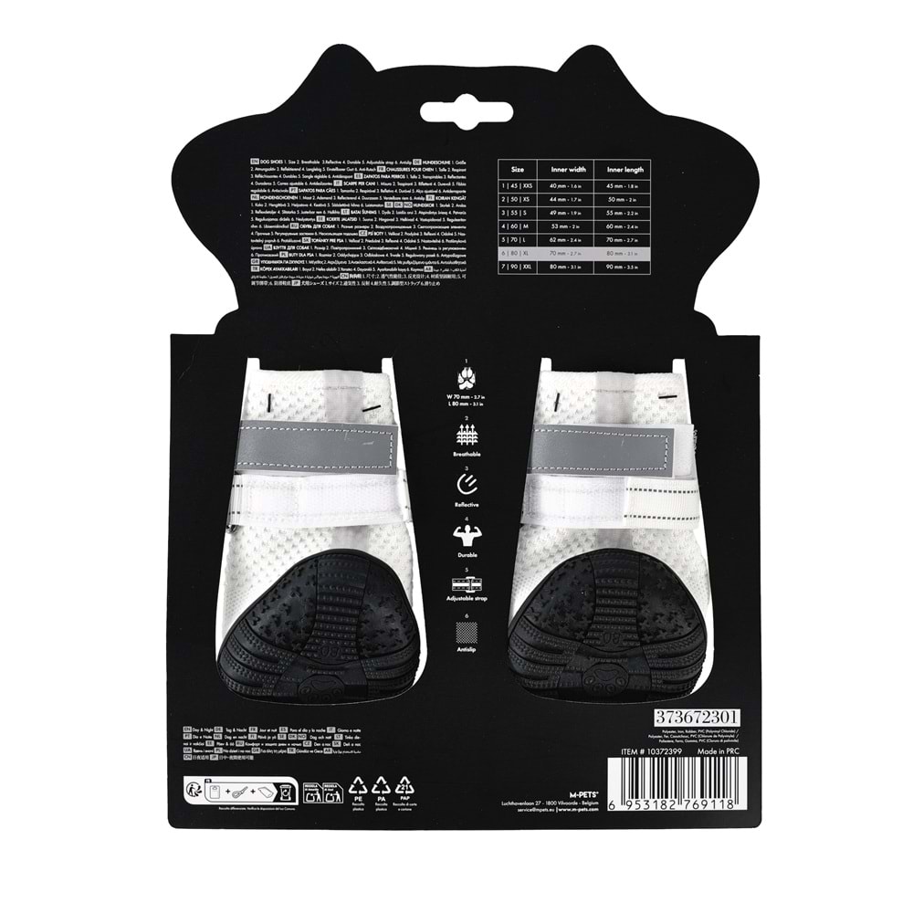 10372399 M-PETS FLEXI KÖPEKLER İÇİN AYAKKABI #6 XL WHİTE EDİTİON