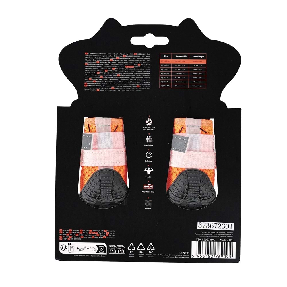 10372599 M-PETS FLEXI KÖPEKLER İÇİN AYAKKABI #1 XXS ORANGE EDİTİON