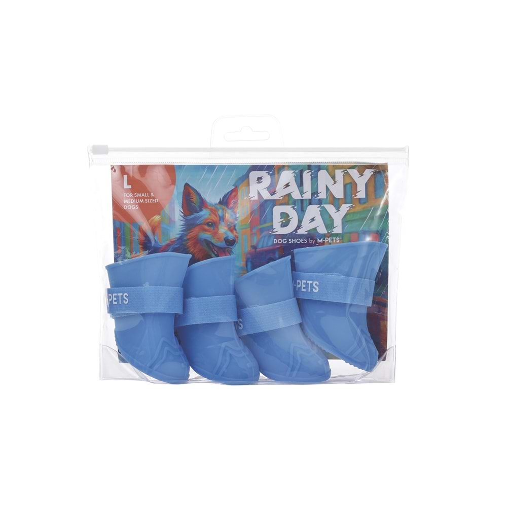 10374217 M-PETS RAINY DAY KÖPEKLER İÇİN AYAKKABI (L) BLUE
