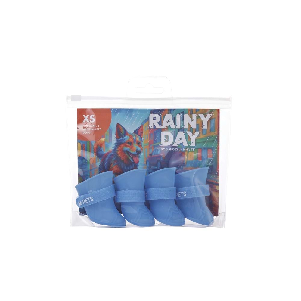 10374717 M-PETS RAINY DAY KÖPEKLER İÇİN AYAKKABI (XS) BLUE