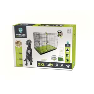 10451503 M-PETS VOYAGER KÖPEK KAFESİ 2 KAPILI (XXL) YEŞİL 122X76X84CM