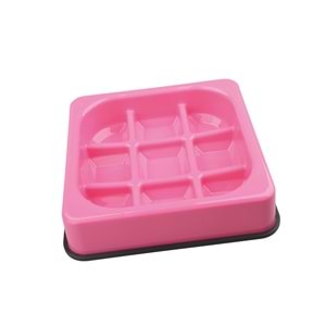 10504107 M-PETS WAFFLE YAVAŞ YEME MAMA KABI 1500ML PİNK