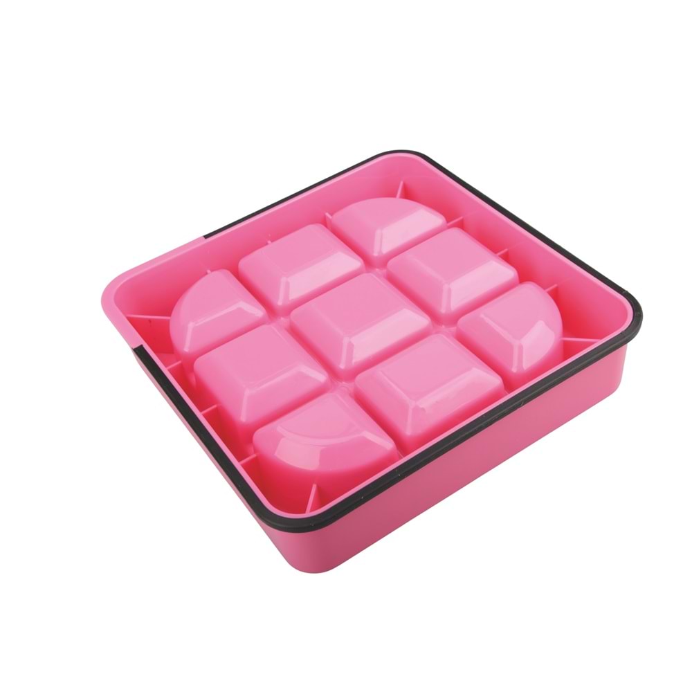 10504107 M-PETS WAFFLE YAVAŞ YEME MAMA KABI 1500ML PİNK